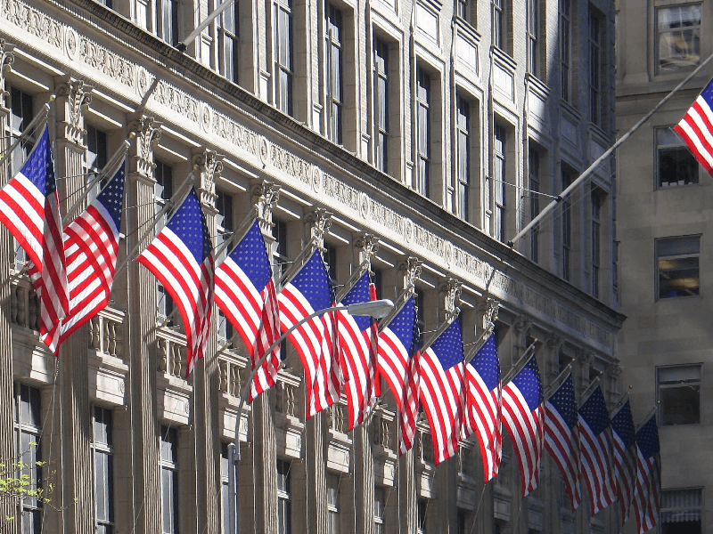 American flags